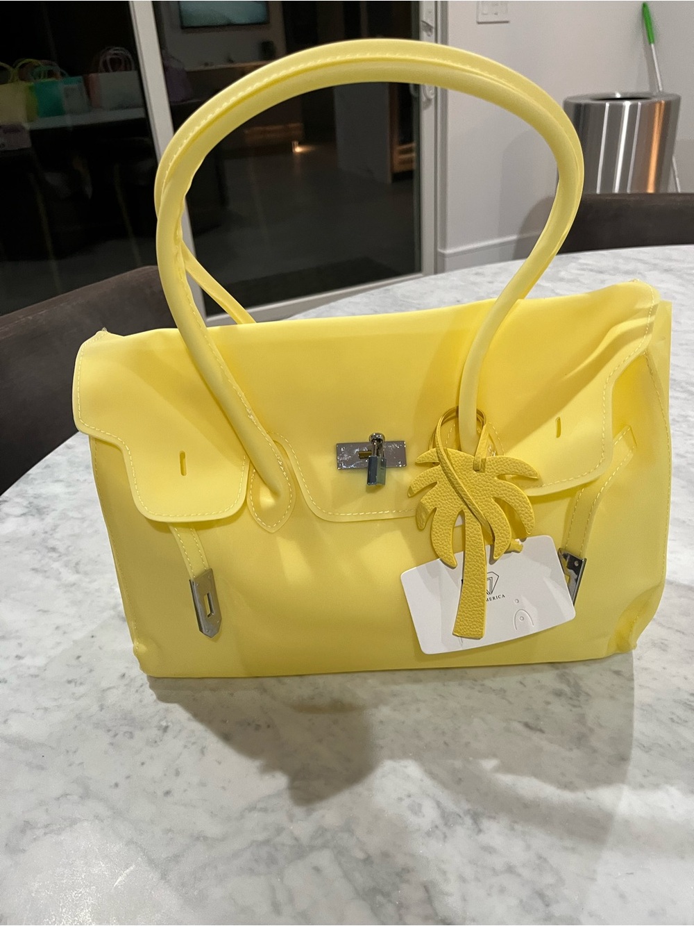 Yellow jelly Birkin Structured Top-Handle Women's Tote